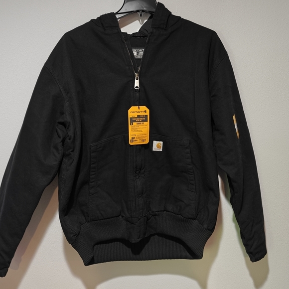 NWT Carhartt Washed Duck Insulated Jacket Mens XL Black Utility - Picture 2 of 6
